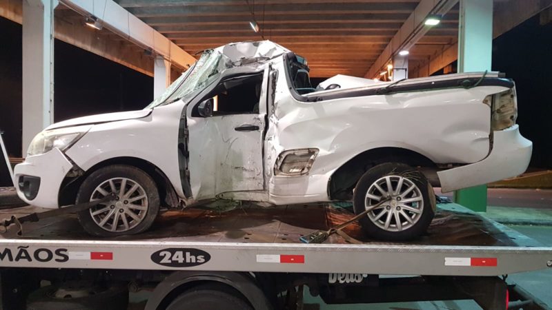 Motorista morreu ap&oacute;s colidir contra poste na SC-401 – Foto: PMRv/Divulga&ccedil;&atilde;o/ND