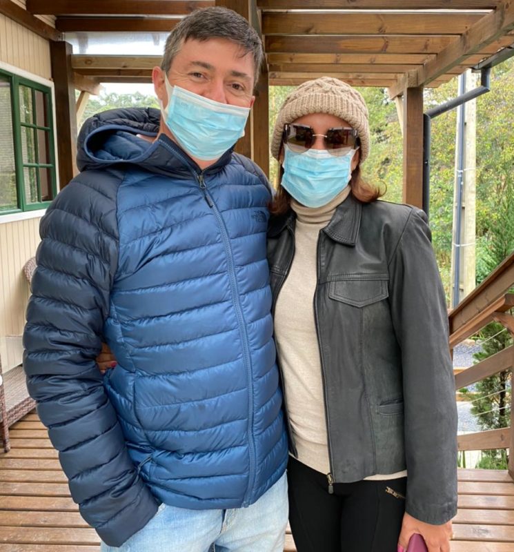 Casal paulista curte o frio na Serra catarinense – Foto: Maria Fernanda Salinet/ND