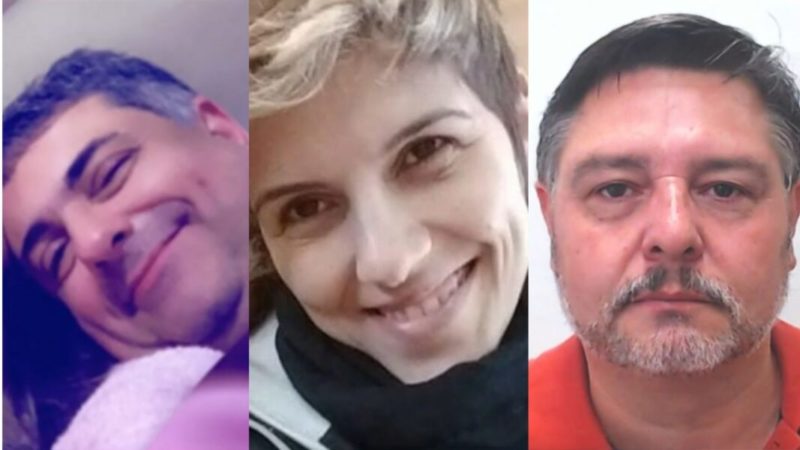 Da esquerda para a direita: Marcos Ant&ocirc;nio Ramon, indiciado pela execu&ccedil;&atilde;o do crime; Ana Paula Campestrini, a v&iacute;tima; e Wagner Oganauskas, suspeito de ser o mandante da execu&ccedil;&atilde;o da ex-esposa – Foto: Reprodu&ccedil;&atilde;o/Redes Sociais