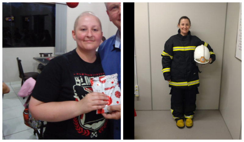 Merilyn passou por um c&acirc;ncer antes de se tornar comandante – Foto: Arquivo Pessoal/Reprodu&ccedil;&atilde;o/ND