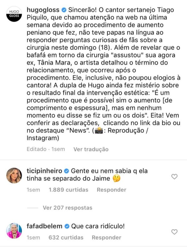 Comentário de Fafá de Belém repercute nas redes e cantor Tiago rebate – Foto: Instagram/Divulgação/ND