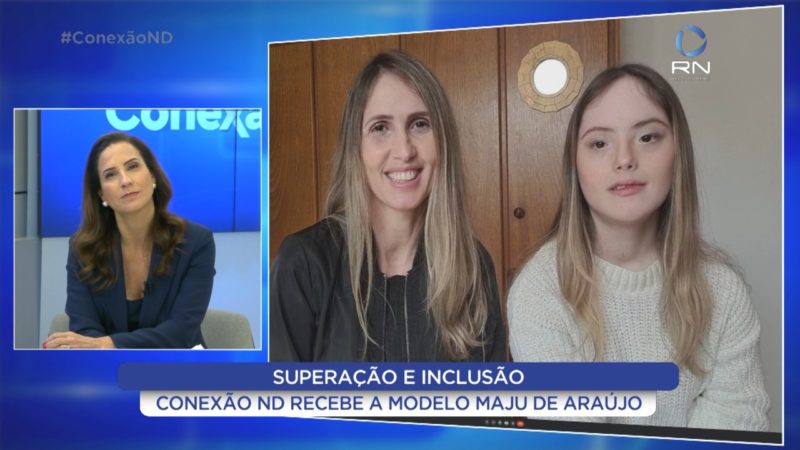 M&aacute;rcia Dutra conduz o Conex&atilde;o ND desta sexta-feira (16) para falar sobre o sucesso da modelo Maju de Ara&uacute;jo – Foto: Reprodu&ccedil;&atilde;o/NDTV