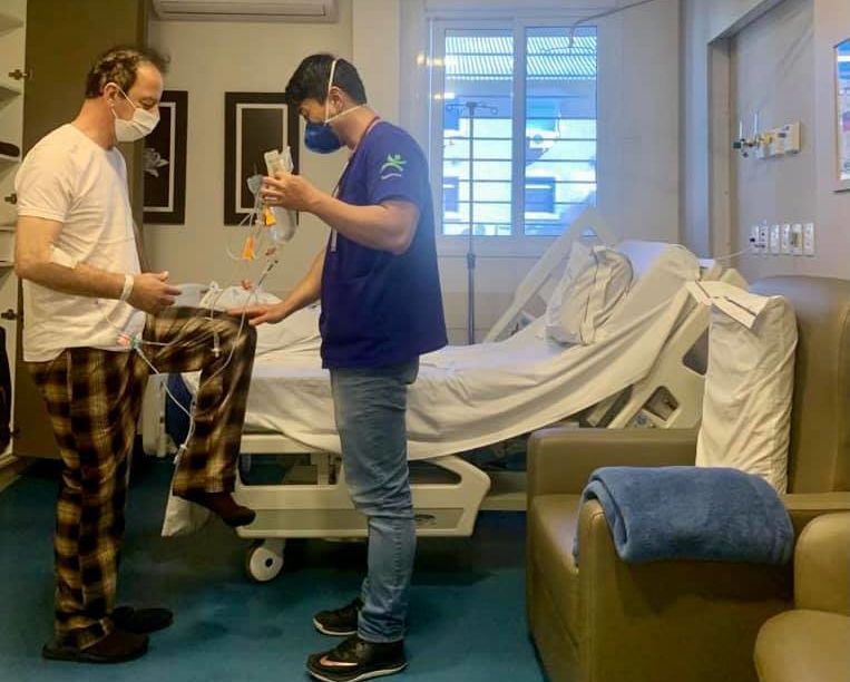 Deputado Ismael dos Santos faz fisioterapia, ap&oacute;s passar por cirurgia – Foto: Divulga&ccedil;&atilde;o/Redes Sociais