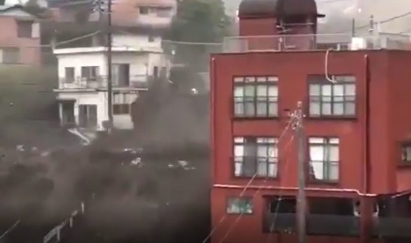 Deslizamento de terra no Jap&atilde;o deixa mortos e desaparecidos – Foto: Redes sociais