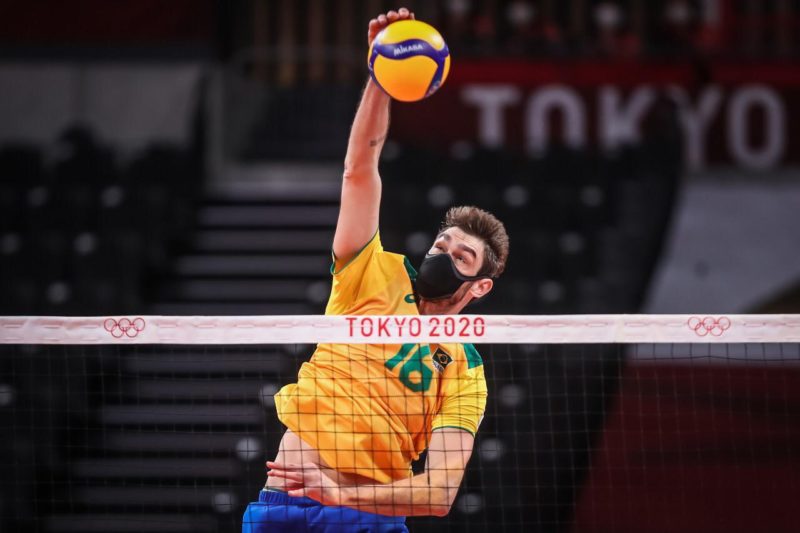 Luc&atilde;o, do Brasil, foi um dos protagonistas da estreia da sele&ccedil;&atilde;o com vit&oacute;ria sobre a Tun&iacute;sia: 3 a 0 – Foto: Gaspar N&oacute;brega/COB