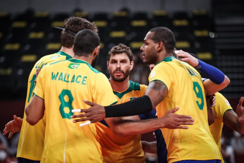 Ap&oacute;s virada &eacute;pica contra a Argentina, sele&ccedil;&atilde;o masculina de v&ocirc;lei encara os Estados Unidos – Foto: Gaspar N&oacute;brega/COB/divulga&ccedil;&atilde;o