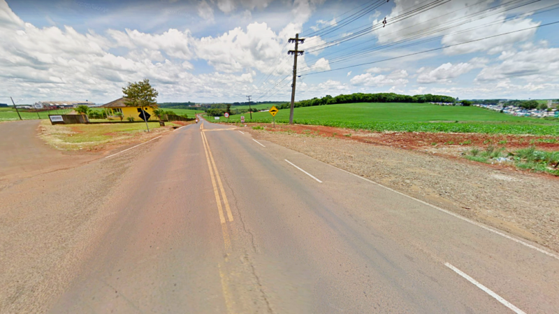Caso foi registrado na Linha Tomazelli, em Chapecó — Foto: Google Maps/ND
