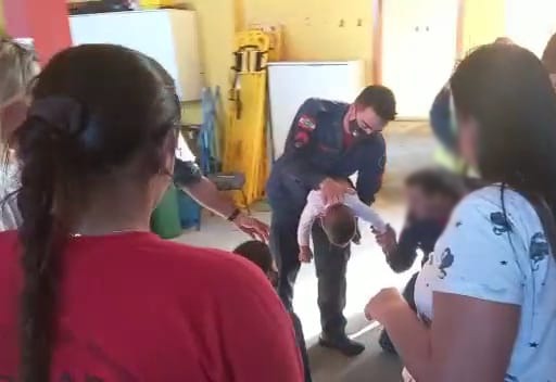 Beb&ecirc; se engasgou com leite em Navegantes – Foto: Corpo de Bombeiros Navegantes/Divulga&ccedil;&atilde;o