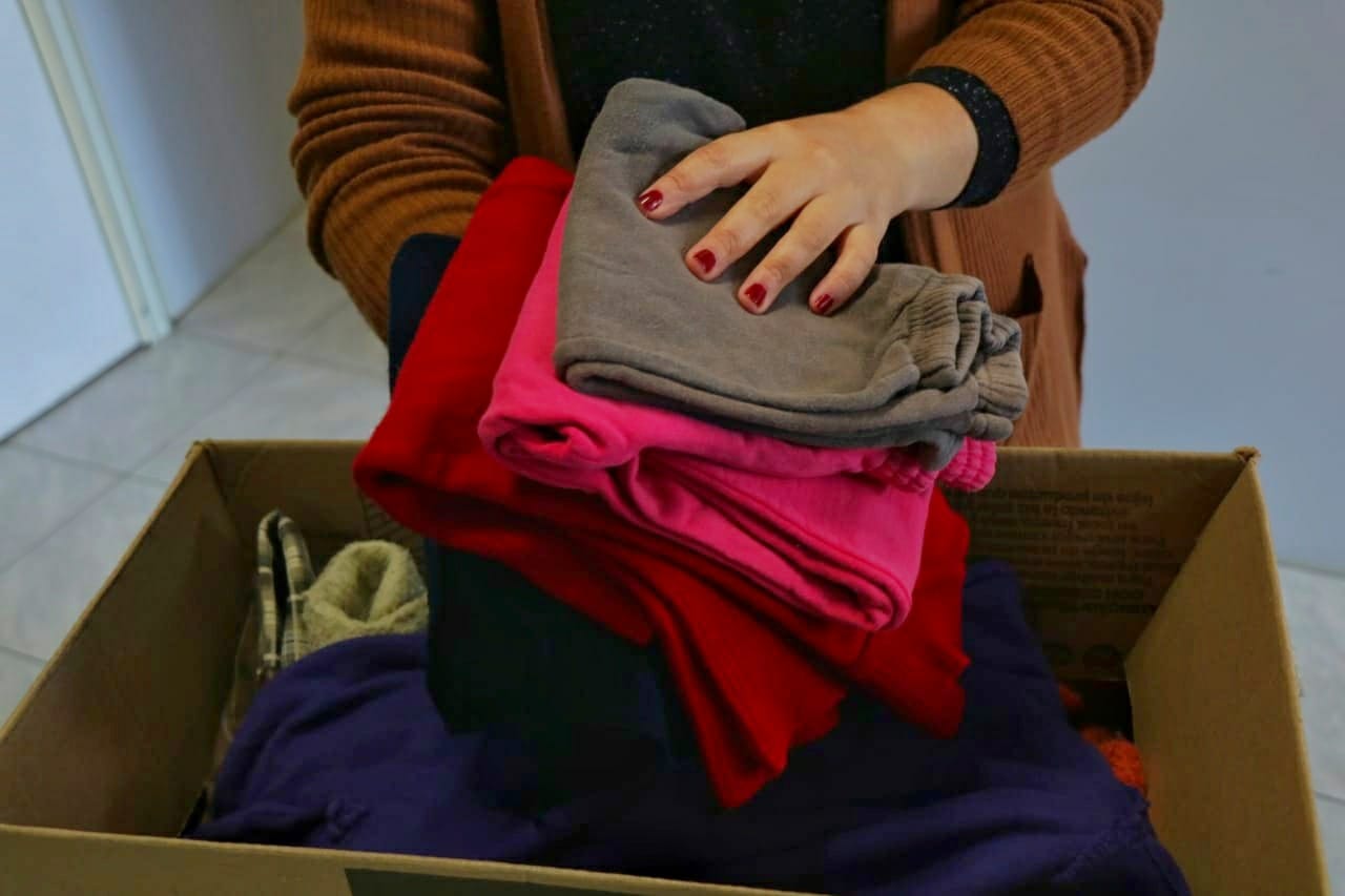 Doação de agasalhos no Sul de Santa Catarina