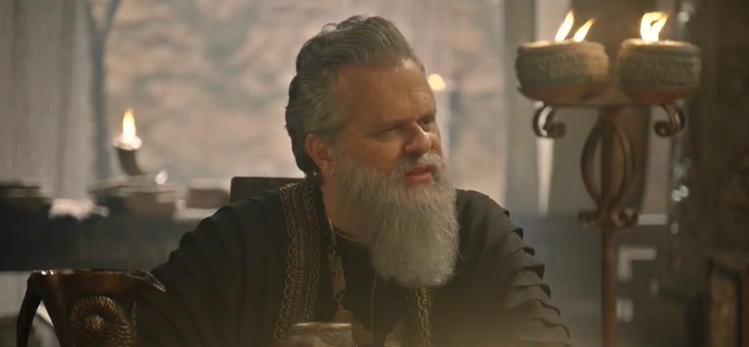 Isaque &eacute; surpreendido com exig&ecirc;ncia do rei Abimeleque em troca de permanecer em Gerar – Foto: Reprodu&ccedil;&atilde;o/RecordTV