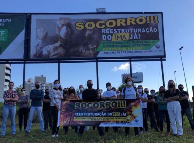 Trabalhadores do IMA protestam por pedido de reestruturação – Foto: Assima/Divulgação/ND