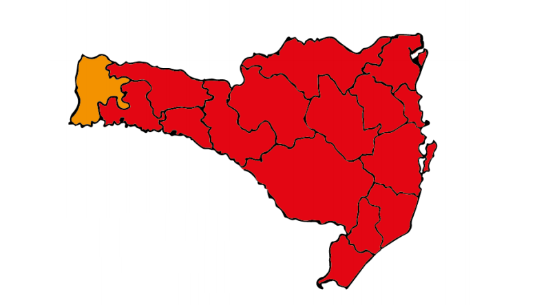 &Uacute;ltimo mapa de risco divulgado pelo Estado – Foto: Reprodu&ccedil;&atilde;o/SES