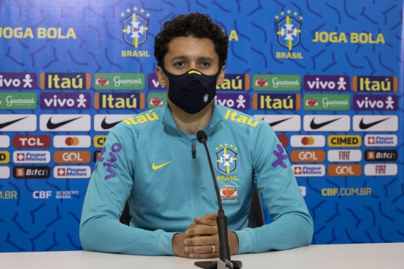 Marquinhos projeta confronto entre Brasil e Argentina na final da Copa América – Foto: Lucas Figueiredo/CBF/ND