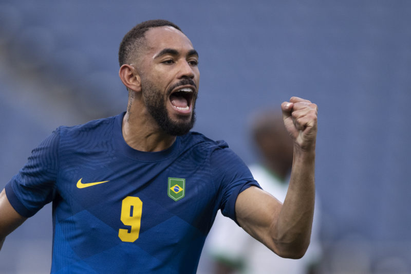 Matheus Cunha marcou seu primeiro gol nas Olimpíadas – Foto: Lucas Figueiredo/CBF
