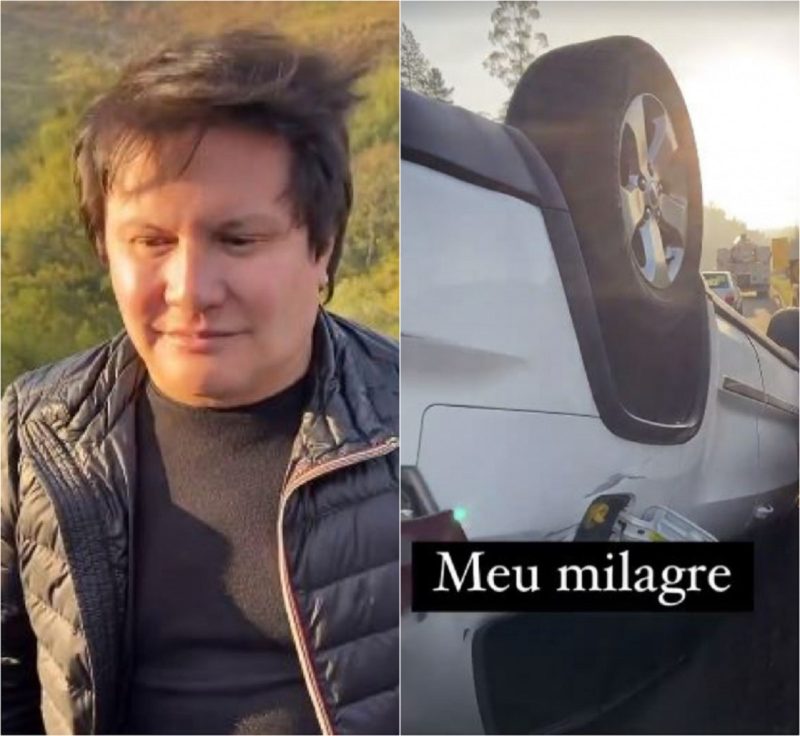 Cantor Giovani se envolveu em acidente neste sábado (31) – Foto: Montagem/Reprodução/Instagram