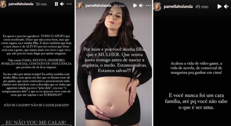 Pamella Holanda se pronuncia ap&oacute;s expor v&iacute;deos de agress&atilde;o – Foto: Instagram/Divulga&ccedil;&atilde;o/ND