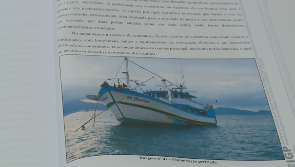 Documento do inquérito policial do desaparecido de pescador