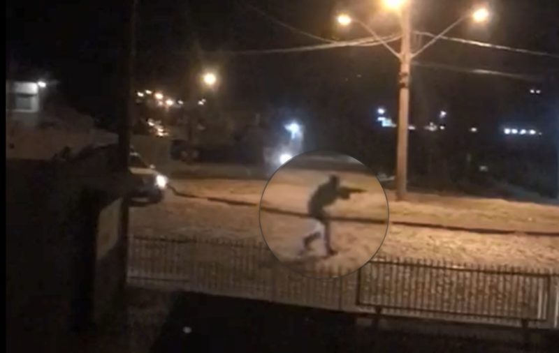 Vídeo mostra a ação da polícia no local – Foto: Reprodução/ND