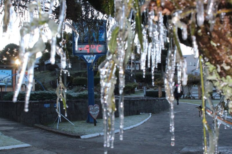 Estão sendo esperadas temperaturas abaixo de zero em várias regiões – Foto: Marcelo Muniz/PDC de Urupema/Divulgação/ND