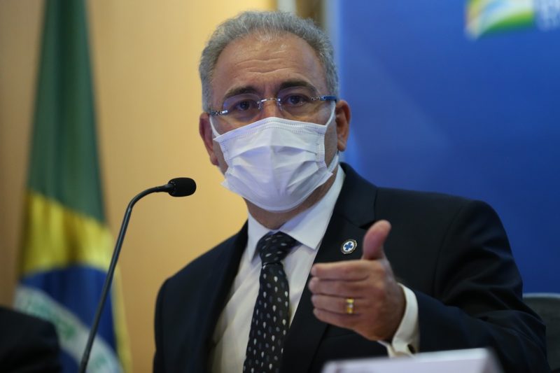 O ministro da Saúde, Marcelo Queiroga, fala em coletiva sobre novidades de vacinação a gestantes  &#8211; Foto: Foto: Fabio Rodrigues Pozzebom/Agência Brasil