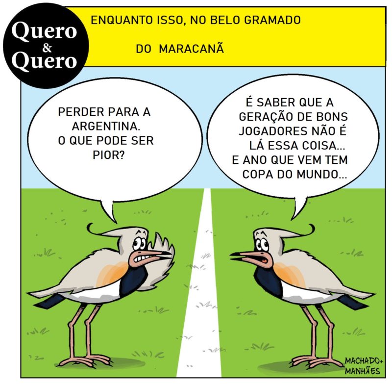 Entre belos rasantes pelos gramados do futebol brasileiro, a corneta da dupla Quero e Quero. – Foto: Machado+Manh&atilde;es/ND