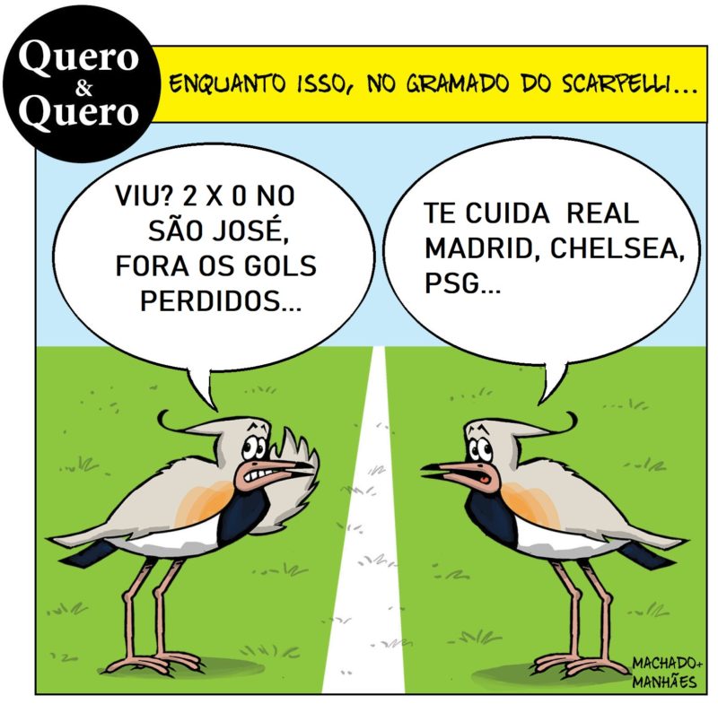 Entre belos rasantes pelo gramado da Scarpelli, a corneta da dupla Quero &amp; Quero – Foto: Machado+Manh&atilde;es/ND