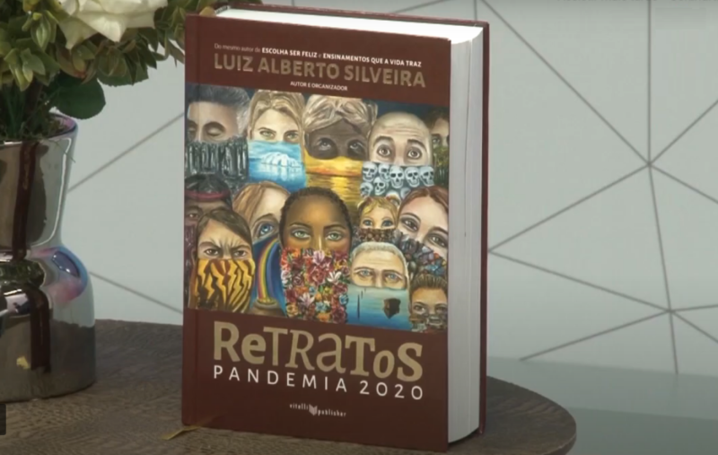 M&eacute;dico Luiz Alberto Silveira fala sobre o livro Retratos Pandemia 2020 – Foto: Reprodu&ccedil;&atilde;o/Record News SC