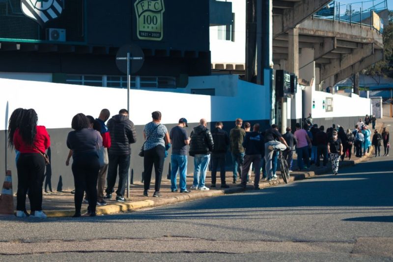 Est&aacute;dio Orlando Scarpelli integrado a campanha de vacina&ccedil;&atilde;o contra a Covid-19. – Foto: Patrick Floriani/FFC