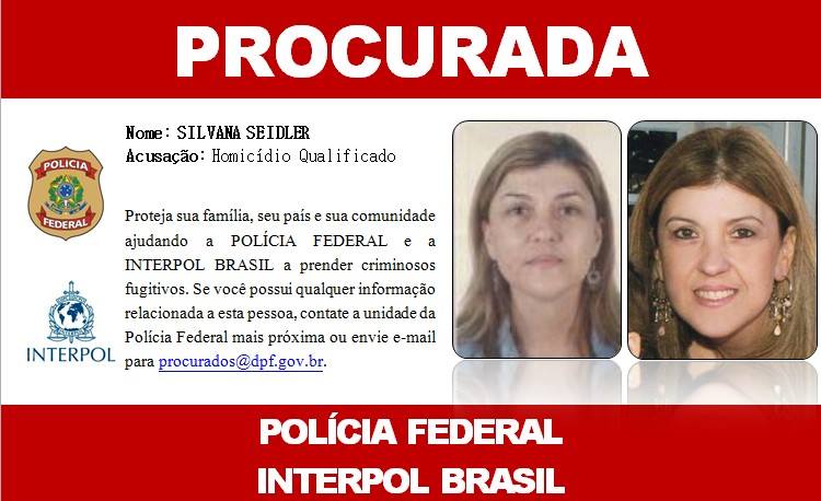 Silvana Seidler est&aacute; entre os foragidos mais procurados do pa&iacute;s – Foto: Divulga&ccedil;&atilde;o/PF/ND