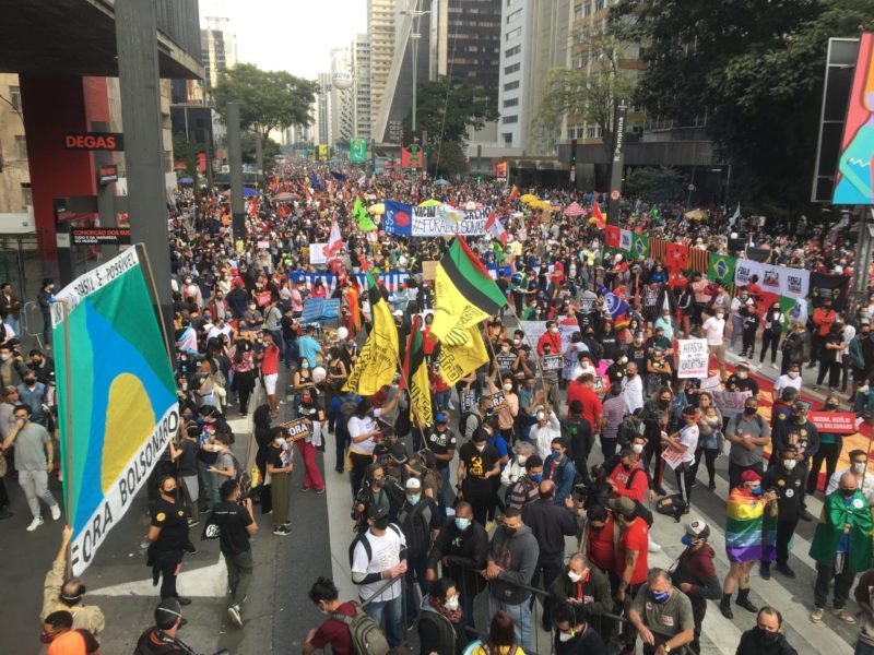protesto contra bolsonaro na avenida paulista &#8211; Foto: Fotos: Paulo Pinto/ Fotos Publicas