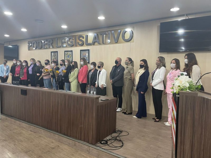 Convidados presentes na sess&atilde;o solene de inaugura&ccedil;&atilde;o da Procuradoria Especial da Mulher – Foto: Josiane Menestrina/Divulga&ccedil;&atilde;o