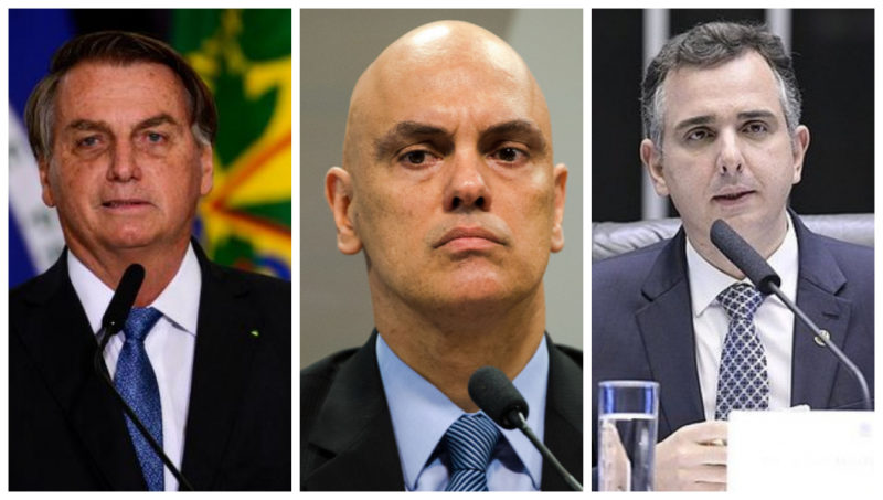 Pedido de impeachment feito por Bolsonaro contra Alexandre de Moraes foi arquivado por Rodrigo Pacheco &#8211; Foto: Reprodução/ND