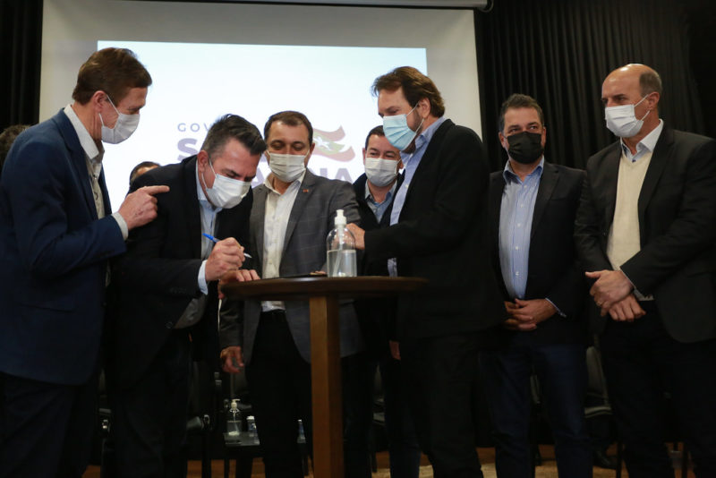 Recursos para a reconstru&ccedil;&atilde;o da Escola Professora Neusa Ostetto Cardoso foram liberados em pelo Estado em Ararangu&aacute; – Foto: Julio Cavalheiro/Secom/ND