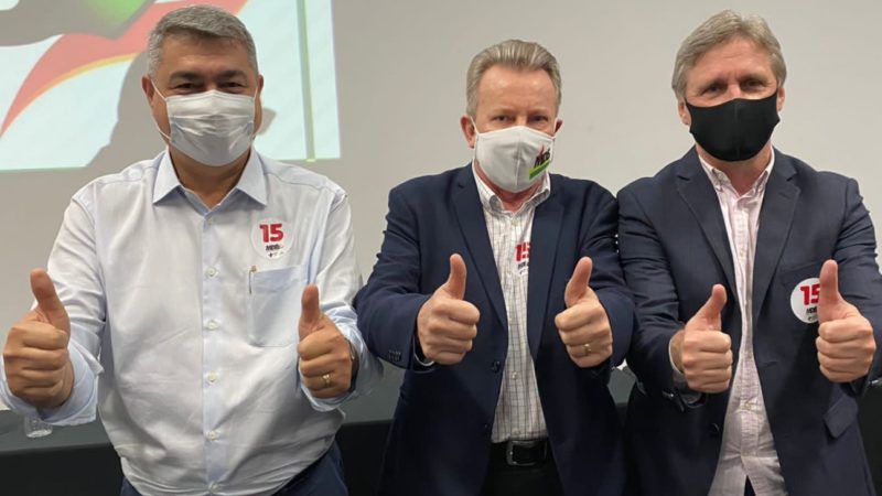 Ant&iacute;dio Lunelli, Celso Maldaner e D&aacute;rio Berger – juntos s&oacute; na foto, e olhe l&aacute; – Foto: Divulga&ccedil;&atilde;o/ND