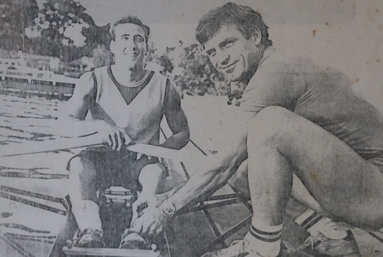 Magioni ensinou Nicolas Cage a remar para sua participa&ccedil;&atilde;o no filme “The Boy In Blue” – Foto: Arquivo Pessoal/Divulga&ccedil;&atilde;o/ND