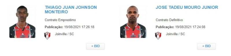 Tadeu e Thiago Juan t&ecirc;m nomes publicados no BID e est&atilde;o regularizados para estrear – Foto: Reprodu&ccedil;&atilde;o/CBF