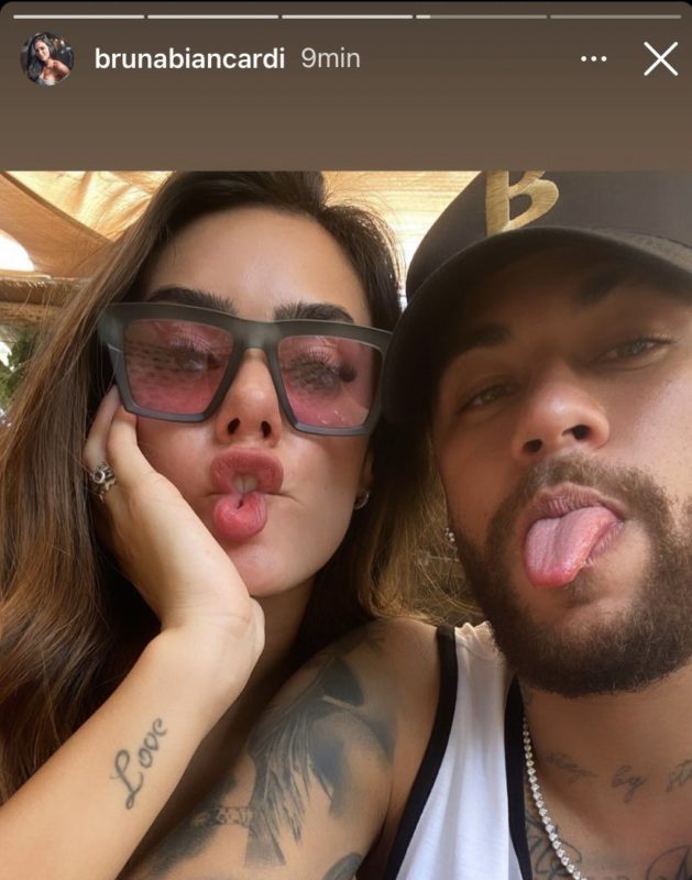 Neymar e Bruna Biancardi apareceram juntos em clique feito por modelo &#8211; Foto: Reprodução Instagram/ND
