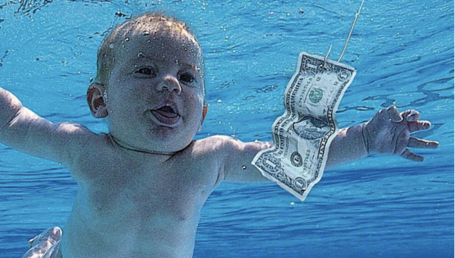 Reprodu&ccedil;&atilde;o da Capa do Disco Nevermind da banda Nirvana – Foto: Reprodu&ccedil;&atilde;o / Internet