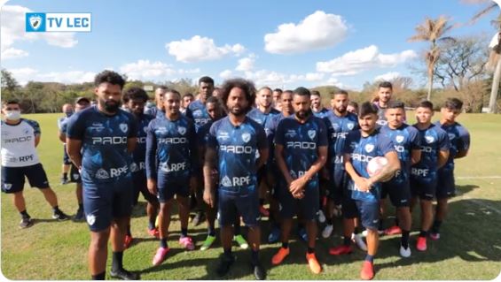 Time do Londrina, liderado pelo meia Celsinho, manifestou seu rep&uacute;dio ao epis&oacute;dio em Brusque – Foto: Londrina FC/divulga&ccedil;&atilde;o