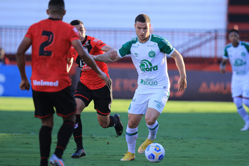 Chapecoense segue sem vencer na Série A; último resultado foi um empate com o Atlético, em Goiânia (GO) – Foto: Márcio Cunha/ACF