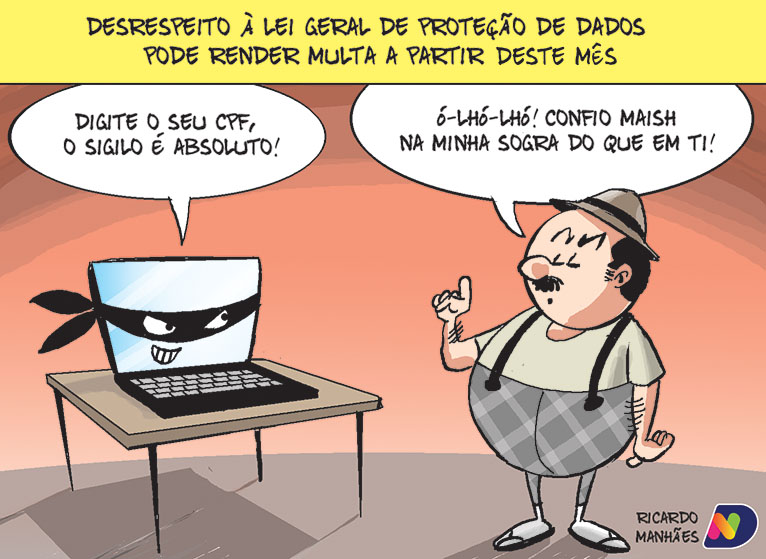 Desrespeito A Lei Geral De Prote O De Dados Charge Not Cias Do Dia