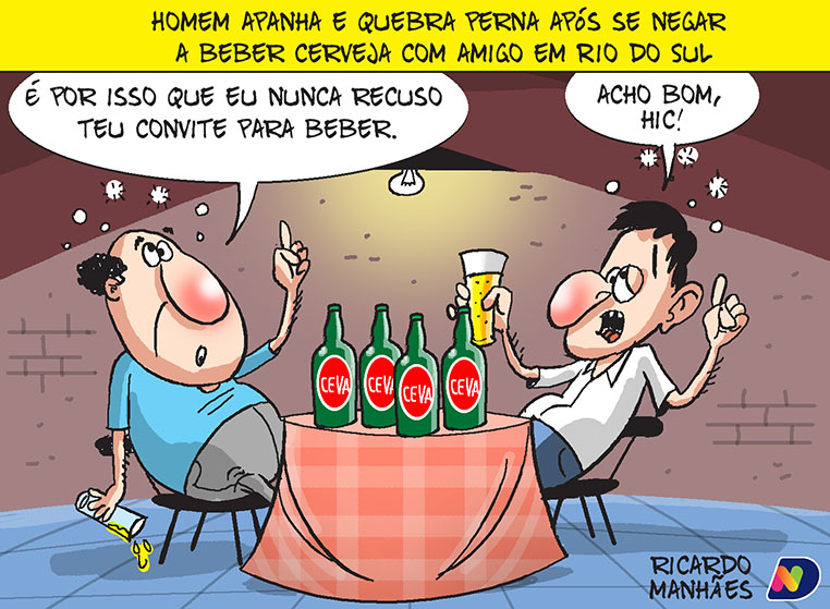 Homem apanha e quebra perna após se negar a beber cerveja com amigo em Rio do Sul