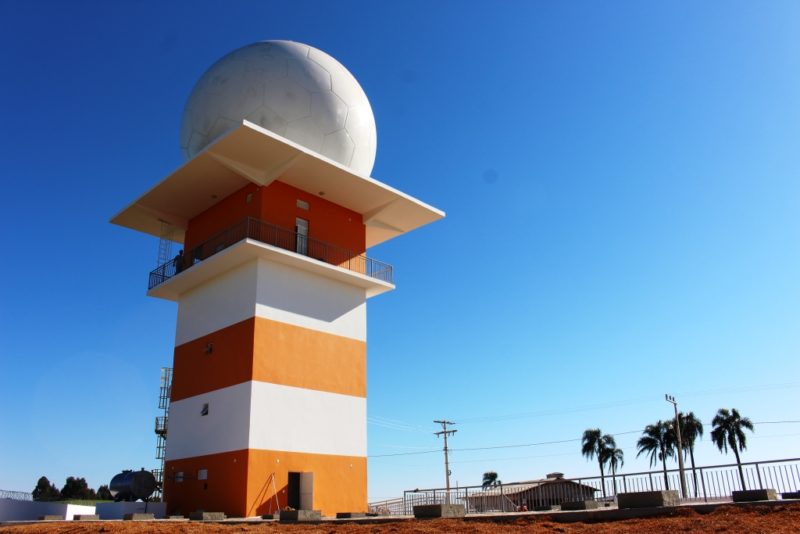 Radar Meteorol&oacute;gico est&aacute; localizado em um dos pontos mais altos da cidade. – Foto: Cleiton Ferrasso/Ascom/Defesa Civil SC