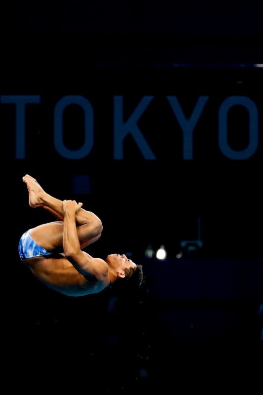 Kawan Pereira &eacute; finalista na plataforma 10m – Foto: Gaspar N&oacute;brega/COB