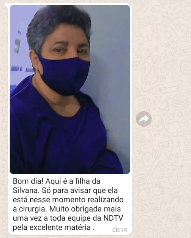Silvana foi chamada para a cirurgia ap&oacute;s tr&ecirc;s anos – Foto: Arquivo pessoal