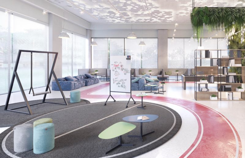 Um balanço é sempre algo que diverte, inspira e relaxa as pessoas – Foto: Divulgção Studio Office