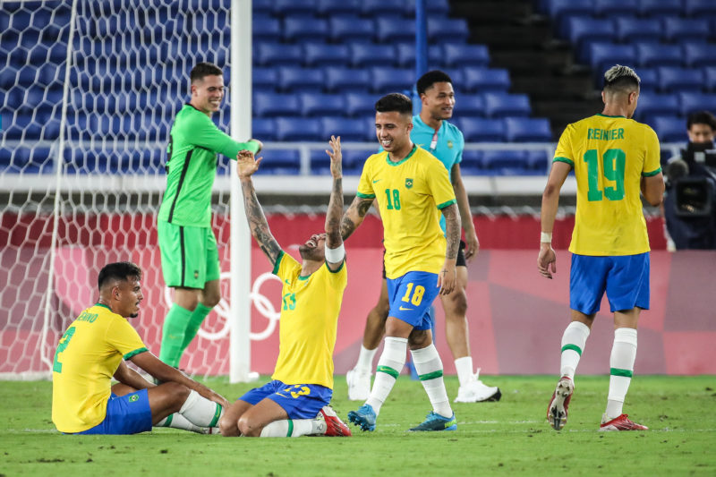 Brasil conquistou o bicampeonato ol&iacute;mpico na manh&atilde; deste s&aacute;bado – de Bras&iacute;lia. Ru&iacute;do entre CBF e COB – Foto: Gaspar N&oacute;brega/COB/ND
