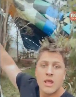 Ex-BBB Lucas Gallina estava em bal&atilde;o que fez pouso de emerg&ecirc;ncia – Foto: Reprodu&ccedil;&atilde;o/Instagram/ND