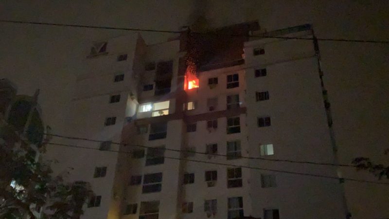 Incêndio em apartamento em Joinville