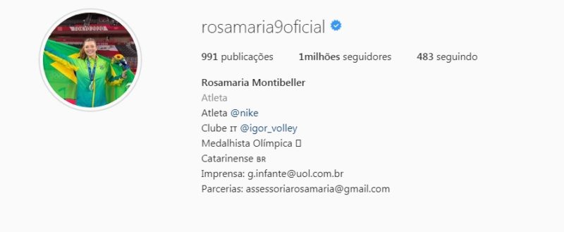 Rosamaria bateu a marca de 1 milhão de seguidores – Foto: Reprodução/Instagram